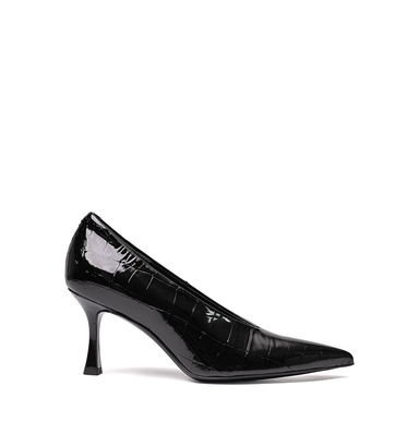 Guglielmo Rotta Aisha Black Leather Heels
