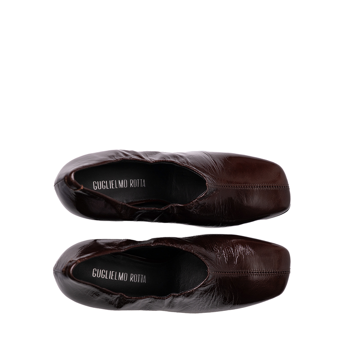 Guglielmo Rotta Mae Chestnut Brown Leather Heels - DOLITA