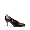 Guglielmo Rotta Mae Chestnut Brown Leather Heels