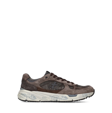 Premiata Mase25 Taupe Suede and Textile Sneakers