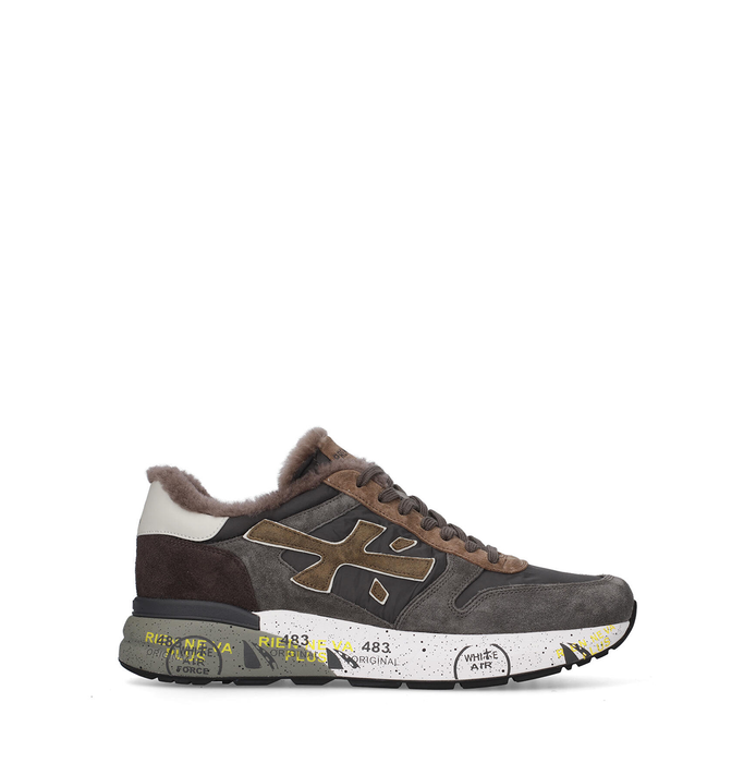 Premiata Mick Grey Suede and Textile Sneakers
