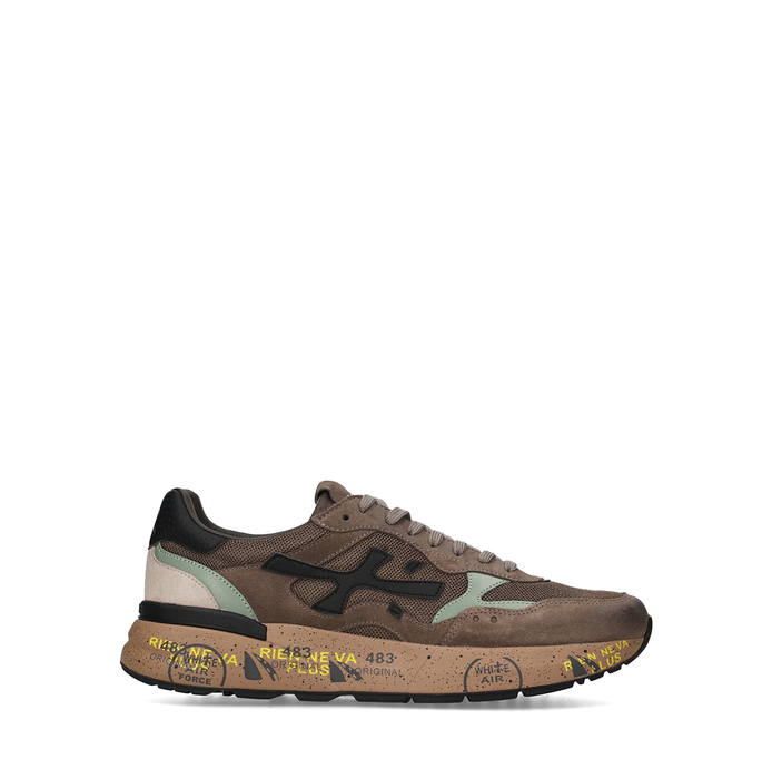 Premiata Mick Brown Suede and Textile Sneakers