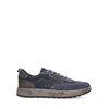 Premiata Nous Dark Blue Suede and Textile Sneakers