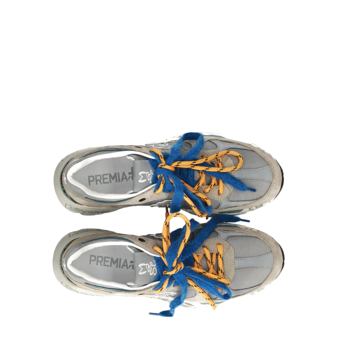 Premiata Mased Grey Suede and Textile Sneakers