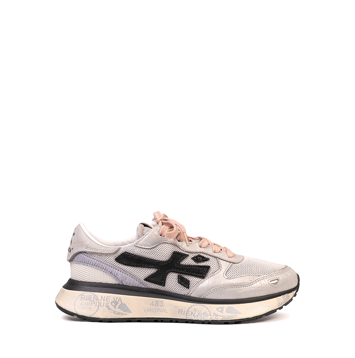 Premiata Lauryn Grey Suede and Textile Sneakers