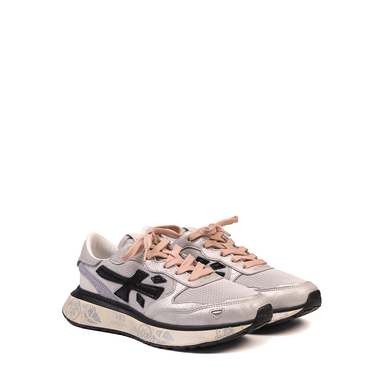 Premiata Lauryn Grey Suede and Textile Sneakers