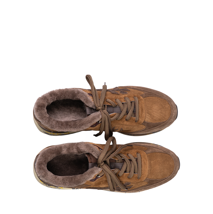 Premiata Moerun Brown Suede Sneakers