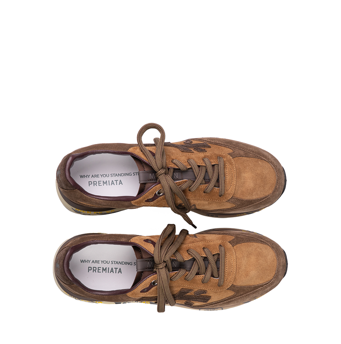 Premiata Moerun Brown Suede Sneakers