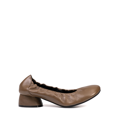 Poeve Anna Taupe Leather Flats
