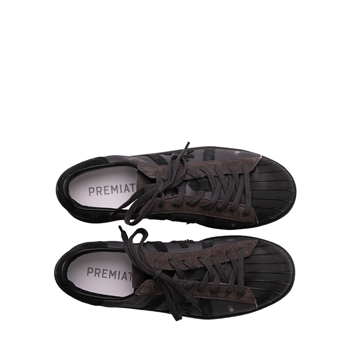 Premiata Russel Black Leather Sneakers - DOLITA