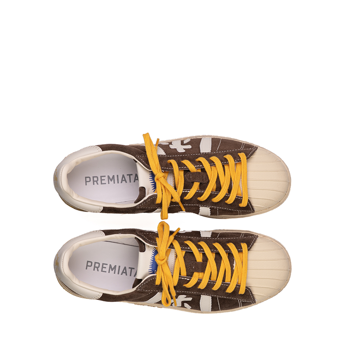 Premiata Devin Dark Brown Suede Sneakers