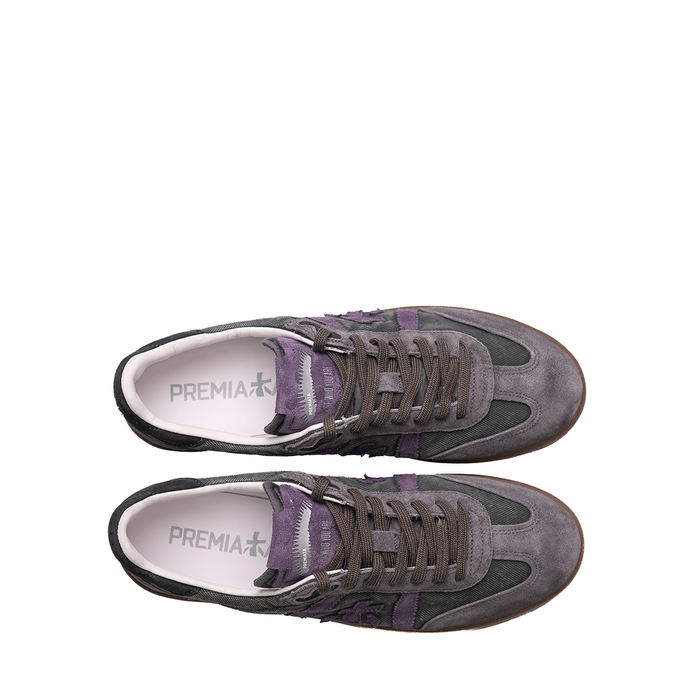 Premiata Bonnie Green and Purple Suede and Textile Sneakers - DOLITA