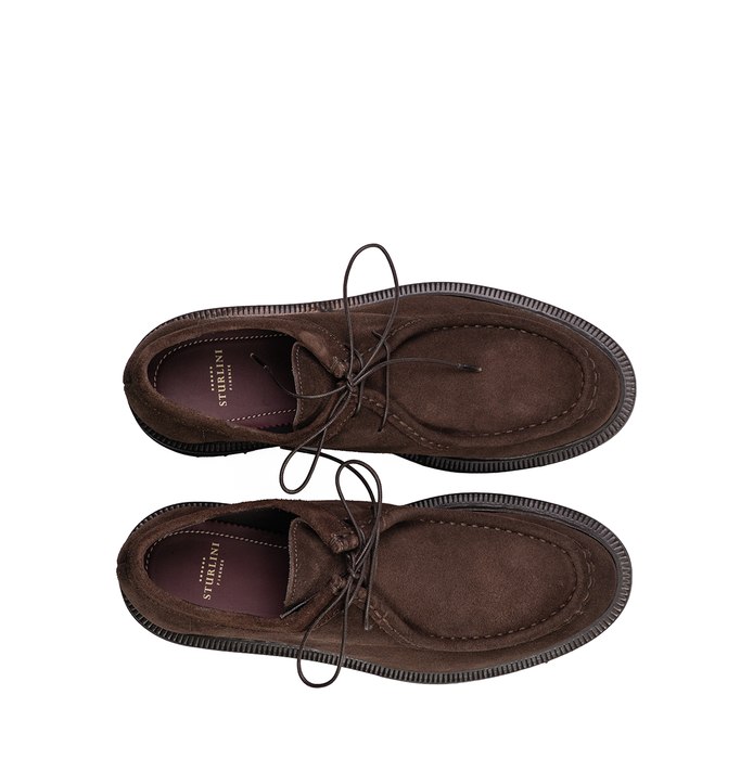 Sturlini Dark Brown Suede Lace-ups - DOLITA