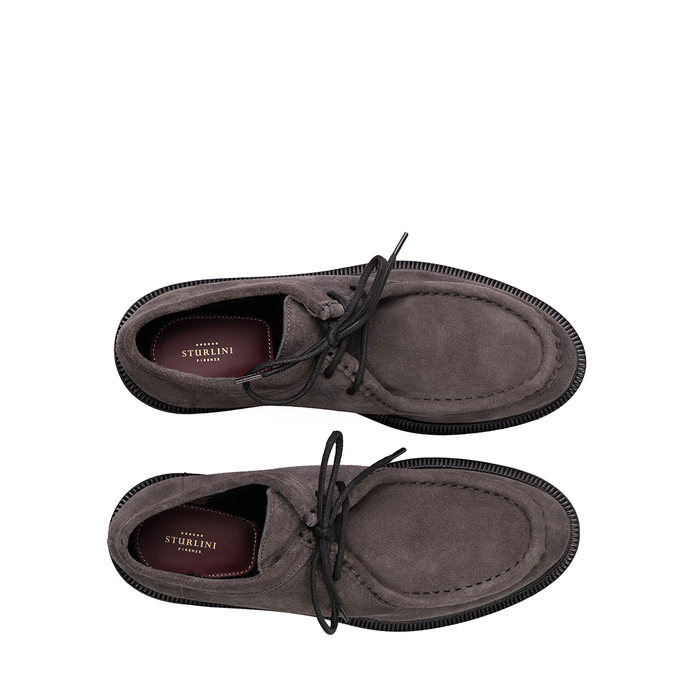 Sturlini Dark Grey Suede Lace-ups - DOLITA