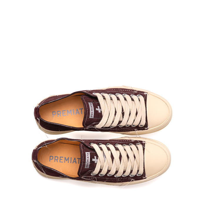 Premiata Vinced15 Bordeaux Suede Sneakers