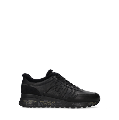 Premiata Lander Black Leather Sneakers