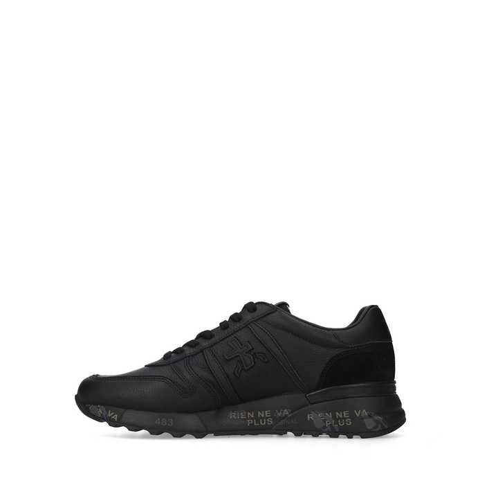 Premiata Lander Black Leather Sneakers