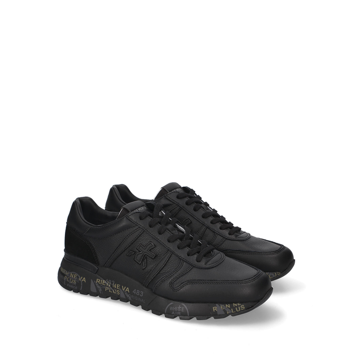 Premiata Lander Black Leather Sneakers