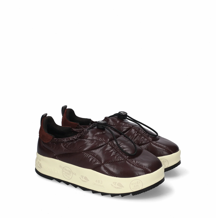Premiata Puffyd Bordeaux Textile Sneakers