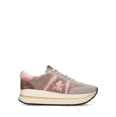 Premiata Bethcoin Beige Suede and Wool Sneakers