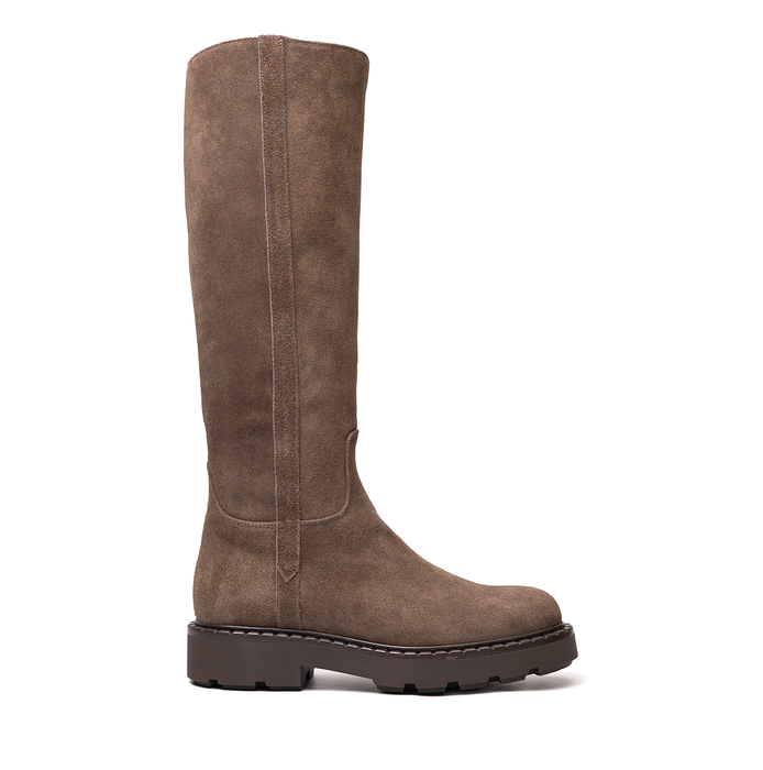 Guglielmo Rotta Warner Taupe Suede Tall Boots