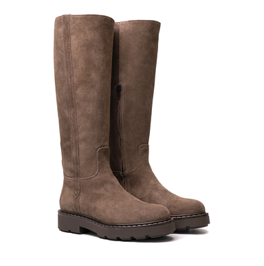 Guglielmo Rotta Warner Taupe Suede Tall Boots