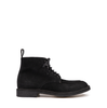 Green George Black Suede Ankle Boots
