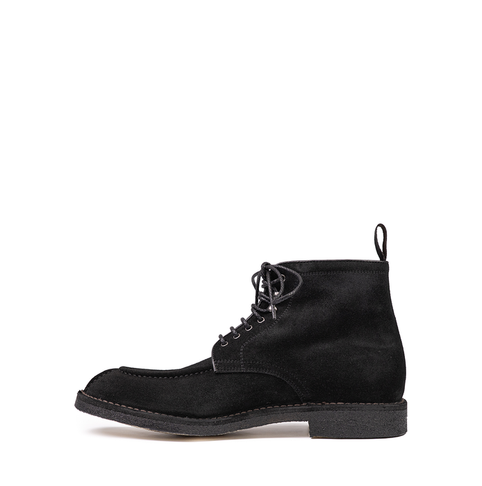 Green George Black Suede Ankle Boots
