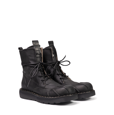 MLO Dark Grey Nubuck Ankle Boots