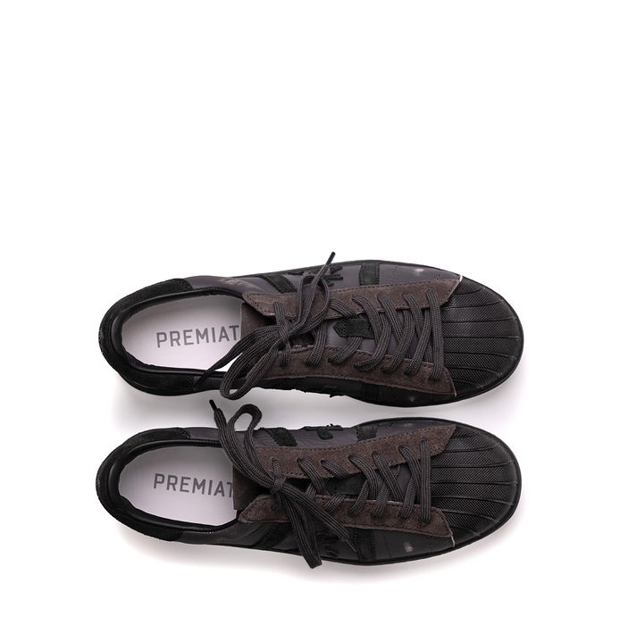 Premiata Russel Black Leather Sneakers - DOLITA