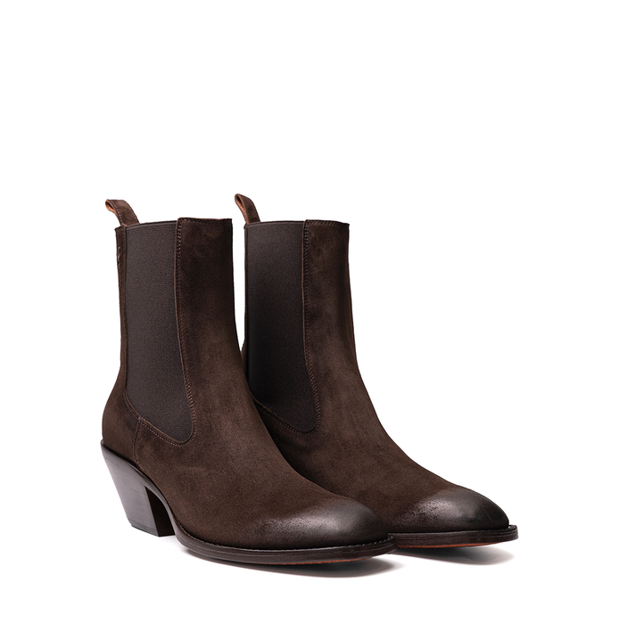 Alexander Hotto Brown Suede Ankle Boots - DOLITA