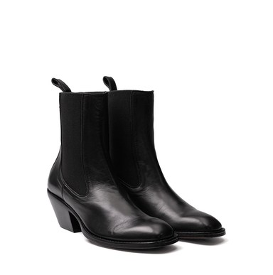 Alexander Hotto Black Leather Ankle Boots - DOLITA