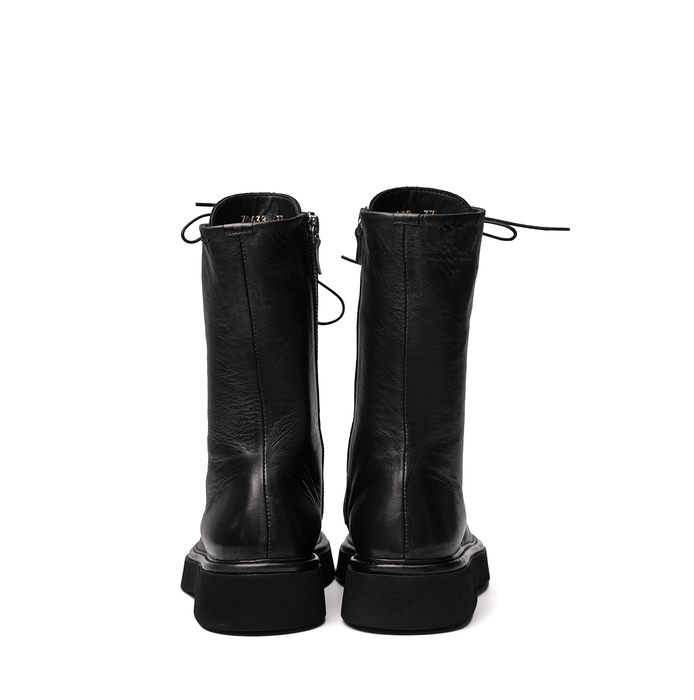 Alexander Hotto Black Leather Ankle Boots - DOLITA