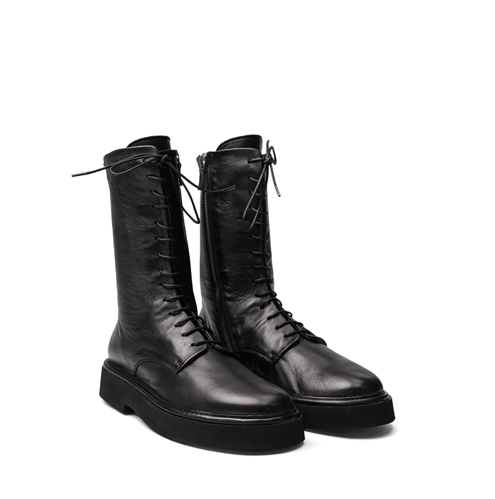 Alexander Hotto Black Leather Ankle Boots - DOLITA