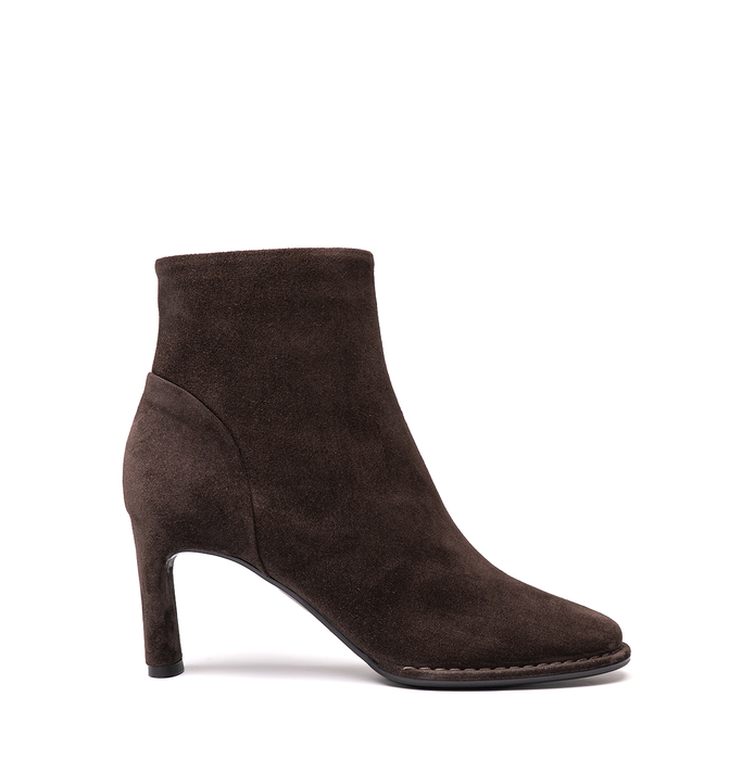 Del Carlo Sonia Dark Brown Suede Ankle Boots - DOLITA