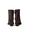 Del Carlo Sonia Dark Brown Suede Ankle Boots - DOLITA