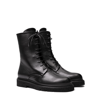 Guglielmo Rotta Koby Black Leather Ankle Boots