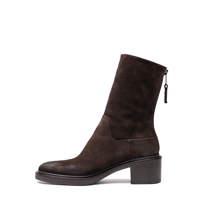 Elena Iachi Brown Suede Ankle Boots