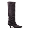 Elena Iachi Dark Grey Suede Tall Boots