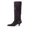 Elena Iachi Dark Grey Suede Tall Boots