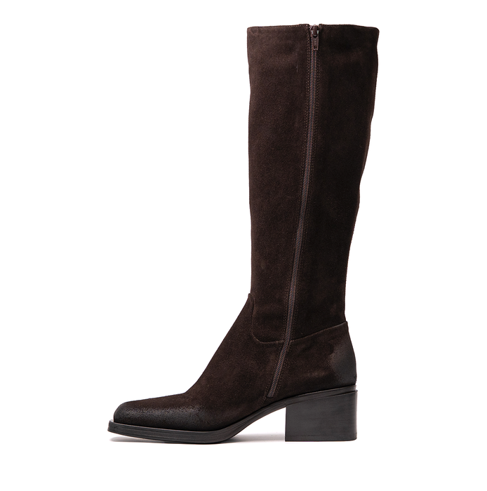 Elena Iachi Dark Brown Suede Tall Boots