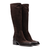 Elena Iachi Dark Brown Suede Tall Boots