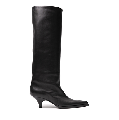 Elena Iachi Black Leather Tall Boots