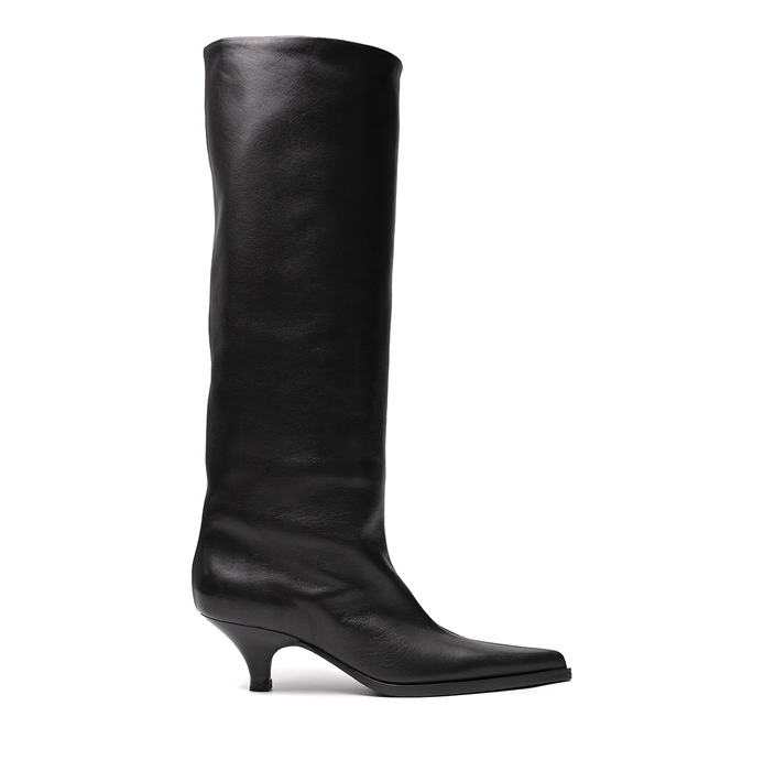 Elena Iachi Black Leather Tall Boots