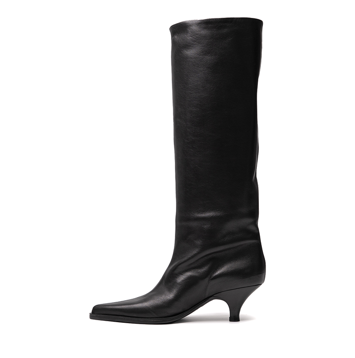 Elena Iachi Black Leather Tall Boots
