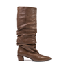 Poeve Tezza Taupe Leather Tall Boots