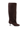 Poeve Fina Dark Brown Suede Tall Boots