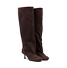 Poeve Fina Dark Brown Suede Tall Boots