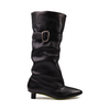 Ernesto Dolani Black Leather Tall Boots - DOLITA