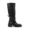 Le Ruemarcel MIDORI D Black Leather Tall Boots